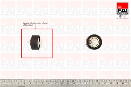 Deflection/Guide Pulley, V-ribbed belt